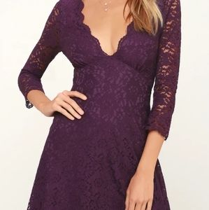 NWT Lulu We Will Dance Three Quarter Sleeve Dress